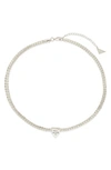 Sterling Forever Catherine Choker Necklace In Silver-tone