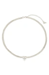 Sterling Forever Catherine Choker Necklace In Silver