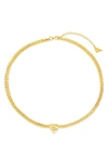 Sterling Forever Catherine Choker Necklace In Gold