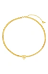 Sterling Forever Catherine Choker Necklace In Gold-plated