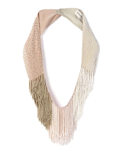 Mignonne Gavigan Petite Le Marcel Beaded Fringe Necklace, Light Pink