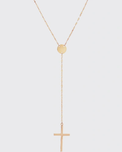 Lana Gold Crossary Necklace In Rose Gold