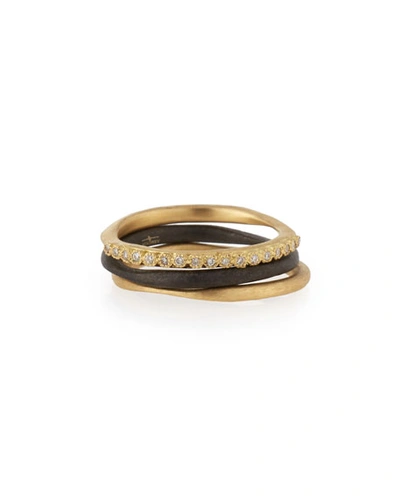 Armenta Old World Stacking Rings, Set Of Three In Gold