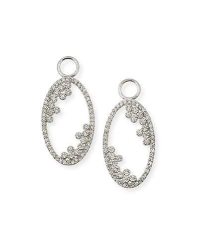 Jude Frances Provence 18k Open Oval Earring Charms With Diamonds