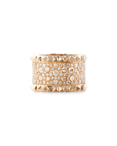 Roberto Coin Rock & Diamonds 18k Rose Gold Ring With Diamonds