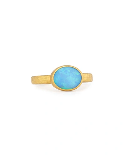Gurhan 24k Opal Cabochon Amulet Ring