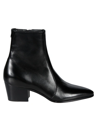 Saint Laurent Vassili Chelsea Boots In Smooth Leather In Nero