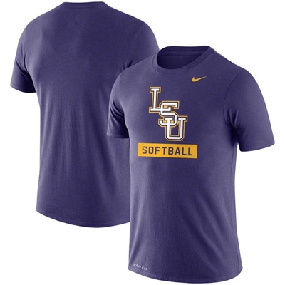 Nike Purple Lsu Tigers Softball Drop Legend Performance T-shirt