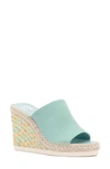 Vince Camuto Women's Brissia Platform Wedge Sandals Women's Shoes In Pale Turquoise