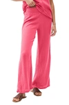 Michael Stars Smocked Wide Leg Pants In Magenta