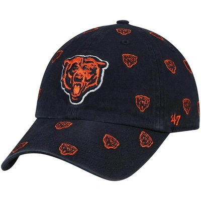 47 ' Navy Chicago Bears Confetti Clean Up Adjustable Hat