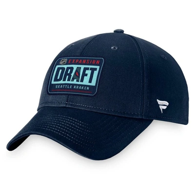 Fanatics Branded Navy Seattle Kraken 2021 Nhl Expansion Draft Structured Adjustable Hat