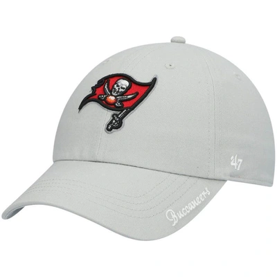 47 Brand '47 Pewter Tampa Bay Buccaneers Miata Clean Up Primary Adjustable Hat In Gray