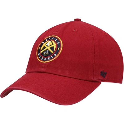 47 ' Red Denver Nuggets Team Clean Up Adjustable Hat