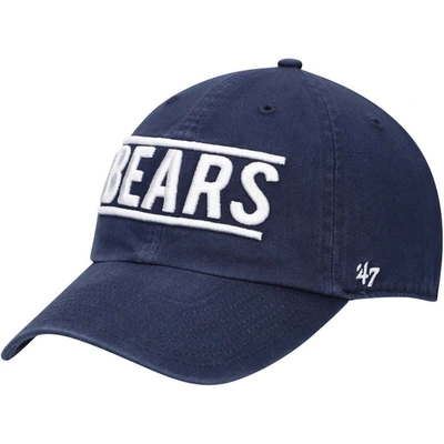 47 ' Navy Chicago Bears Clean Up Script Adjustable Hat