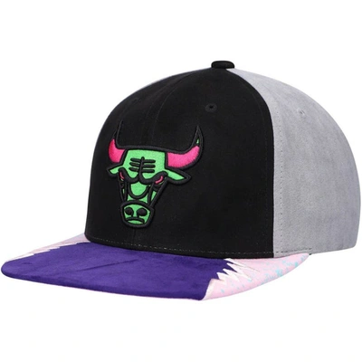 Mitchell & Ness Men's  Black, Pink Chicago Bulls Day 5 Snapback Hat In Black,pink