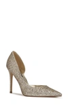 Nine West Women's Folowe D'orsay Pumps Women's Shoes In Gold Glitter