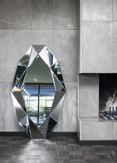 Reflections Copenhagen Xl Silver Diamond Mirror In Asst