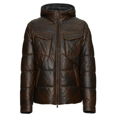 Tod's Pash Down Jacket In Brown/gold