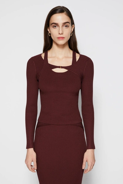 Spring 2022 Ready-to-wear Seraphina Top In Mahogany