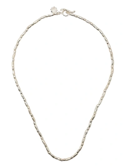 Dower & Hall Rice Nomad Necklace In Silver