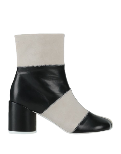 Mm6 Maison Margiela Contrast Ankle Boots In White