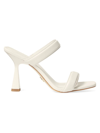 Michael Michael Kors Clara Leather High-heel Mules In Light Cream
