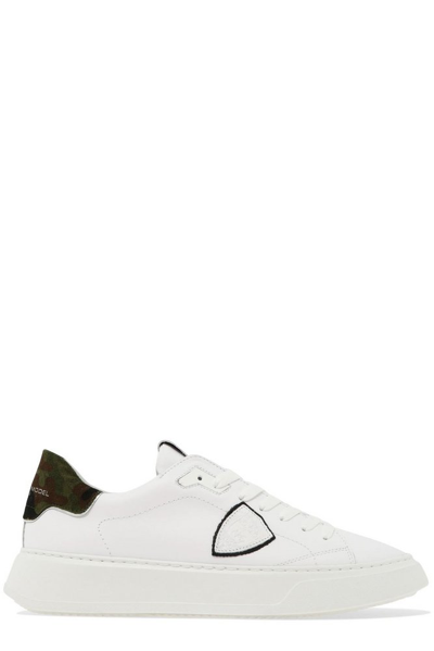 Philippe Model Paris Temple Leather Trainers In White