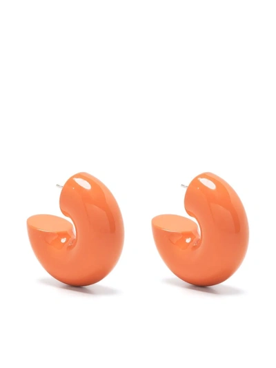 Uncommon Matters Beam Chunky Hoop Earrings In Orange