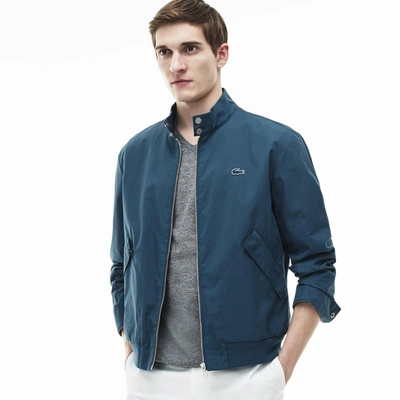 Lacoste Men's Cotton Twill Zippered Harrington Jacket - Legion Blue |  ModeSens