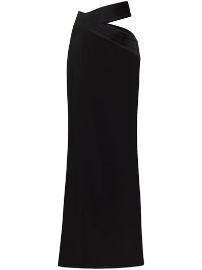 Monot High-rise Cutout Maxi Skirt In Black