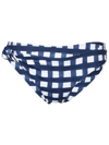 Jacquemus Le Bas Vichy Checked Bikini Bottoms In Blue