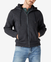 Lucky Brand Men's Los Feliz Fleece Full Zip Hooded Sweatshirt In Black