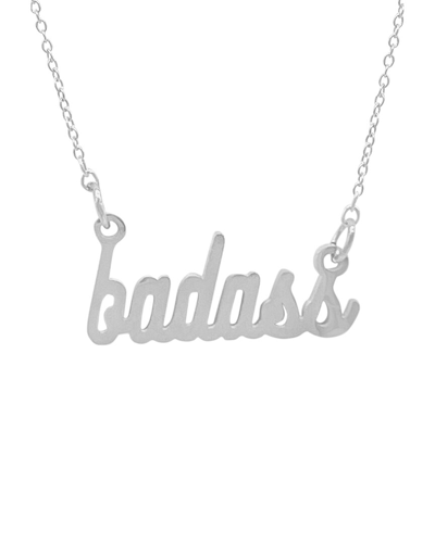 Adornia Silver Cursive Badass Necklace