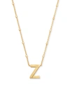 Kendra Scott Initial Pendant Necklace In Gold Metal-z