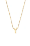 Kendra Scott Initial Pendant Necklace In Gold Metal-y