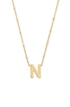 Kendra Scott Initial Pendant Necklace In Gold Metal-n