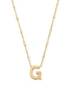 Kendra Scott Initial Pendant Necklace In Gold Metal-g