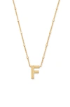 Kendra Scott Initial Pendant Necklace In Gold Metal-f