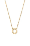 Kendra Scott Initial Pendant Necklace In Gold Metal-o