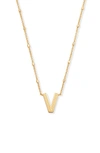 Kendra Scott Initial Pendant Necklace In Gold Metal-v