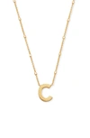 Kendra Scott Initial Pendant Necklace In Gold Metal-c