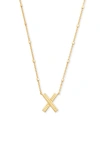 Kendra Scott Initial Pendant Necklace In Gold Metal-x