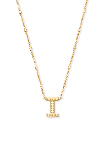 Kendra Scott Initial Pendant Necklace In Gold Metal-i