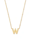 Kendra Scott Initial Pendant Necklace In Gold Metal-w