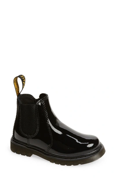 Dr. Martens Kids' 2976 Patent Leather Cheslea Boot In Black