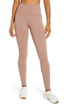 Zella Live In High Waist Leggings In Brown Taupe