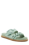 Vince Camuto Kennedys Leather Sandal In Green Ash