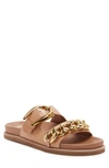 Vince Camuto Kennedys Leather Sandal In Light Cognac
