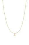 Bychari Initial Pendant Necklace In Goldilled-m